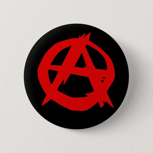 Knop Anarchist logo Ronde Button 5,7 Cm (Voorkant)