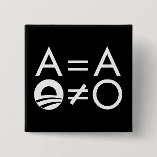 Knop Anti-Obama Objectivist Vierkante Button 5,1 Cm