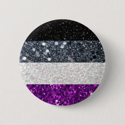 knop Aseksuele pride glitter Ronde Button 5,7 Cm (Voorkant)