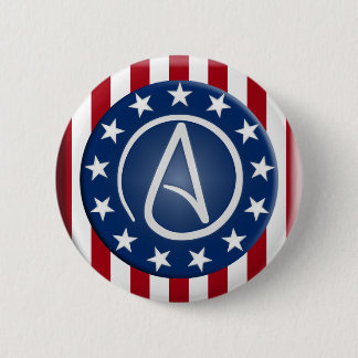 knop Atheïst Patriot Ronde Button 5,7 Cm