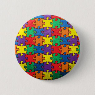 Knop Autism Ronde Button 5,7 Cm