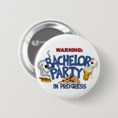 Knop Bachelor Party Ronde Button 5,7 Cm (Voorkant /achterkant)