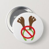 knop / badge - grappig kerstthema ronde button 7,6 cm (Voorkant /achterkant)