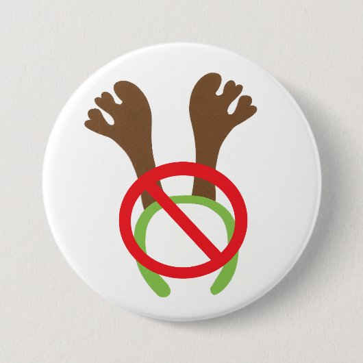 knop / badge - grappig kerstthema ronde button 7,6 cm (Voorkant)