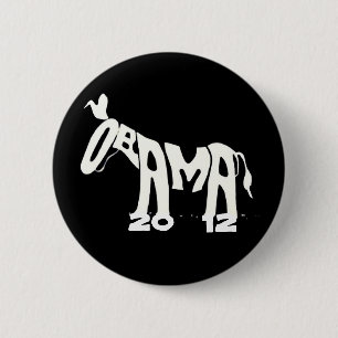 Knop Barack Obama 2012 Ronde Button 5,7 Cm