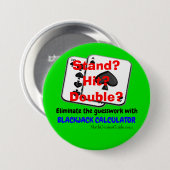 Knop Blackjack Calculator Ronde Button 7,6 Cm (Voorkant /achterkant)