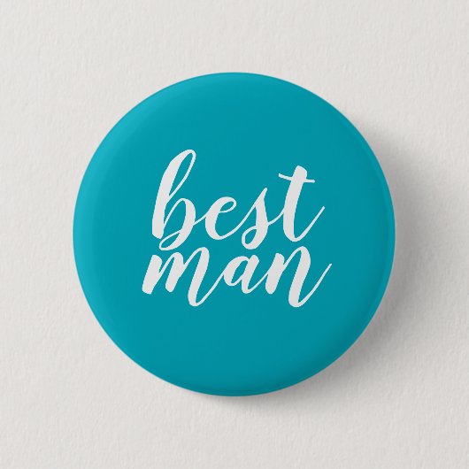 Knop Blauw en wit "beste man" Ronde Button 5,7 Cm (Voorkant)