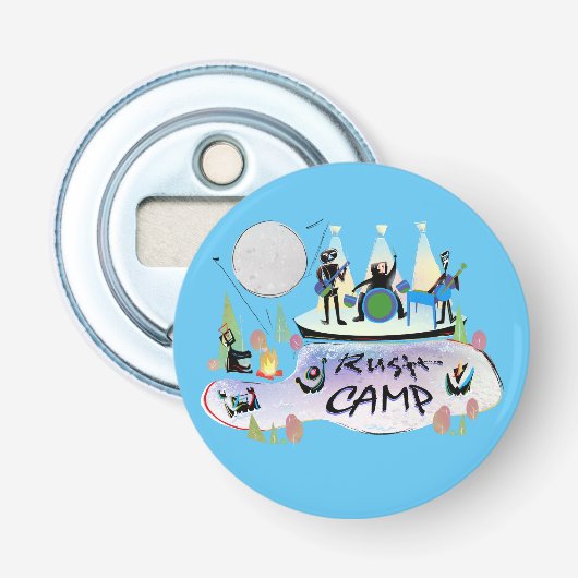 Knop Bottelopener RushCamp! Button Flesopener (Voorkant)