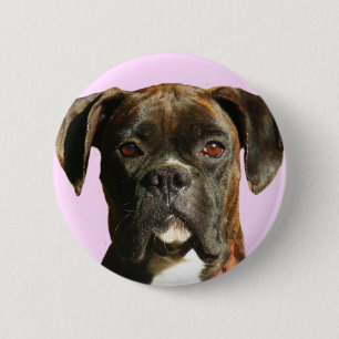Knop Boxer Dog Ronde Button 5,7 Cm
