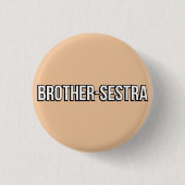 Knop Broeder-Sestra Ronde Button 3,2 Cm (Voorkant)