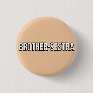 Knop Broeder-Sestra Ronde Button 3,2 Cm