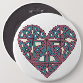 Knop Celtic Heart Ronde Button 6,0 Cm (Voorkant /achterkant)