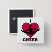 Knop Cheerleader Vierkante Button 5,1 Cm (Voorkant /achterkant)
