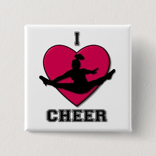 Knop Cheerleader Vierkante Button 5,1 Cm (Voorkant)