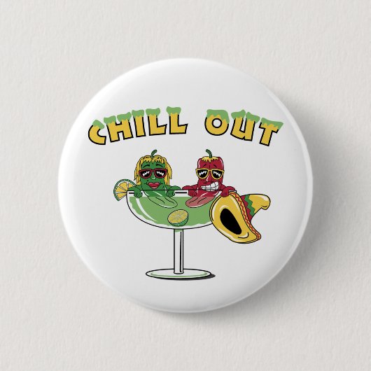Knop Chill Out Ronde Button 5,7 Cm (Voorkant)