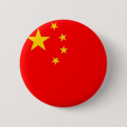 Knop Chinese vlag Ronde Button 5,7 Cm (Voorkant)