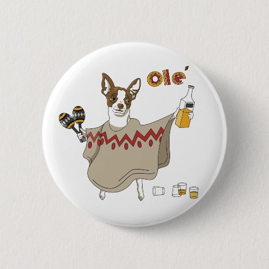 Knop Cinco de Mayo Ronde Button 5,7 Cm (Voorkant)