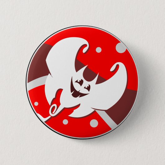 Knop Cloaker-Cola. Ronde Button 5,7 Cm (Voorkant)