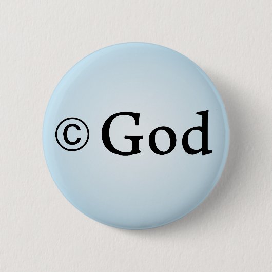 Knop Copyright God Ronde Button 5,7 Cm (Voorkant)