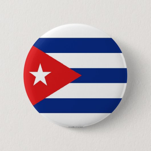 Knop Cubaanse vlag Ronde Button 5,7 Cm (Voorkant)
