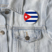Knop Cubaanse vlag Ronde Button 5,7 Cm (In situ)