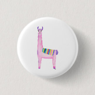 Knop Cute llama, pin Ronde Button 3,2 Cm