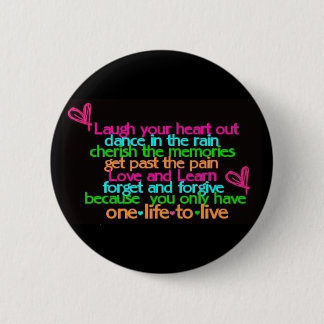 Knop Cute quote zwart Ronde Button 5,7 Cm