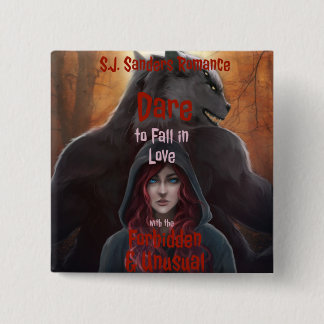 Knop Dare to Love Vierkante Button 5,1 Cm