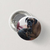 Knop Dog en Cat Love Ronde Button 3,2 Cm (Voorkant /achterkant)