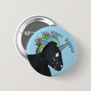 Knop - Eenhoorn Magie Ronde Button 5,7 Cm
