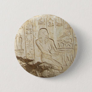 Knop Egyptische hiërogliefen Ronde Button 5,7 Cm
