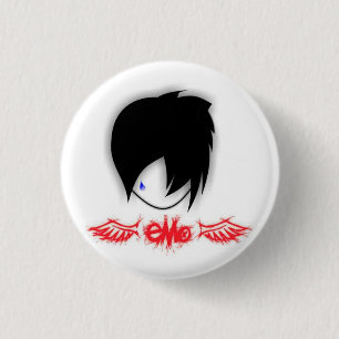 Knop Emo wings Ronde Button 3,2 Cm