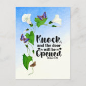 Knop en de deur worden geopend canvasafdruk briefkaart (Voorkant)