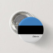 Knop Estland, patriottische Estse vlag Ronde Button 3,2 Cm (Voorkant /achterkant)