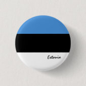 Knop Estland, patriottische Estse vlag Ronde Button 3,2 Cm (Voorkant)