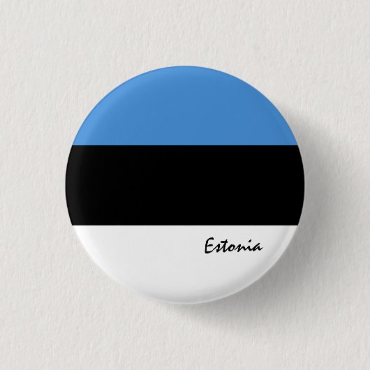 Knop Estland, patriottische Estse vlag Ronde Button 3,2 Cm (Voorkant)