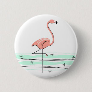 Knop Flamingo Ocean Ronde Button 5,7 Cm