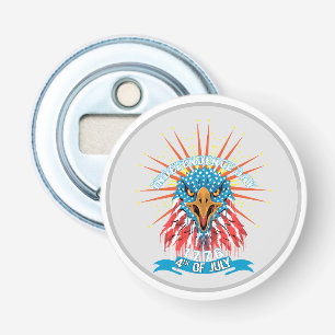 Knop flesopener American Beautiful Eagle White Button Flesopener