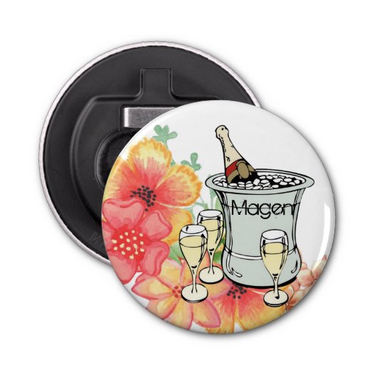 Knop Flesopener Champagne Button Flesopener (Voorkant)