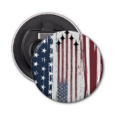 Knop flesopener grunge American Flag Vliegtuig Button Flesopener (Voorkant)