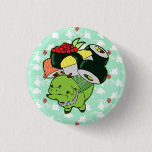 Knop Flying sushi dragon Ronde Button 3,2 Cm
