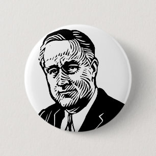 Knop Franklin Delano Roosevelt Ronde Button 5,7 Cm