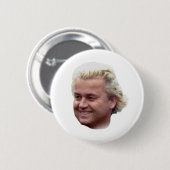 knop Geert Wilders Ronde Button 5,7 Cm (Voorkant /achterkant)