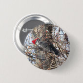 Knop Gekopieerd Woodpecker Ronde Button 5,7 Cm (Voorkant /achterkant)