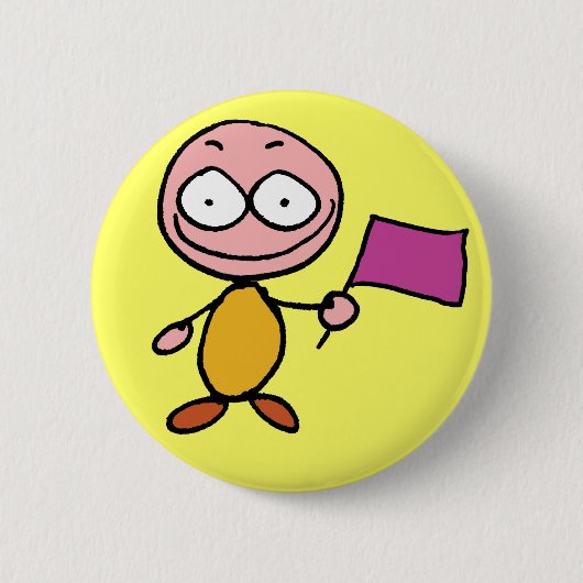 Knop 'gelukkig' - Gepersonaliseerd Ronde Button 5,7 Cm (Voorkant)