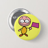 Knop 'gelukkig' - Gepersonaliseerd Ronde Button 5,7 Cm (Voorkant /achterkant)