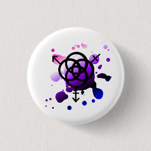 Knop Gendervloeide Pride Knot Ronde Button 3,2 Cm