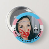 Knop Gerechtigheid voor Aubrey Dameron Ronde Button 7,6 Cm (Voorkant /achterkant)