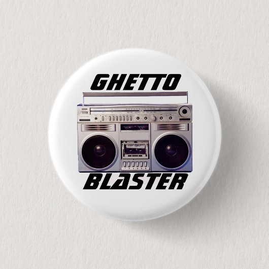 Knop Ghetto Blaster Ronde Button 3,2 Cm (Voorkant)