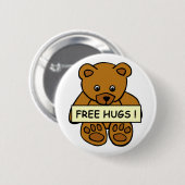 Knop Gratis huggen Ronde Button 5,7 Cm (Voorkant /achterkant)
